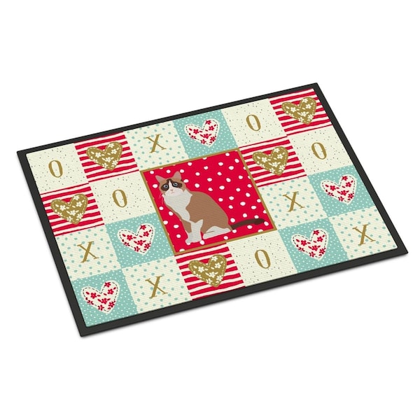 Carolines Treasures 24 x 36 in. Snowshoe No.2 Cat Love Indoor or Outdoor Mat CK5792JMAT - main